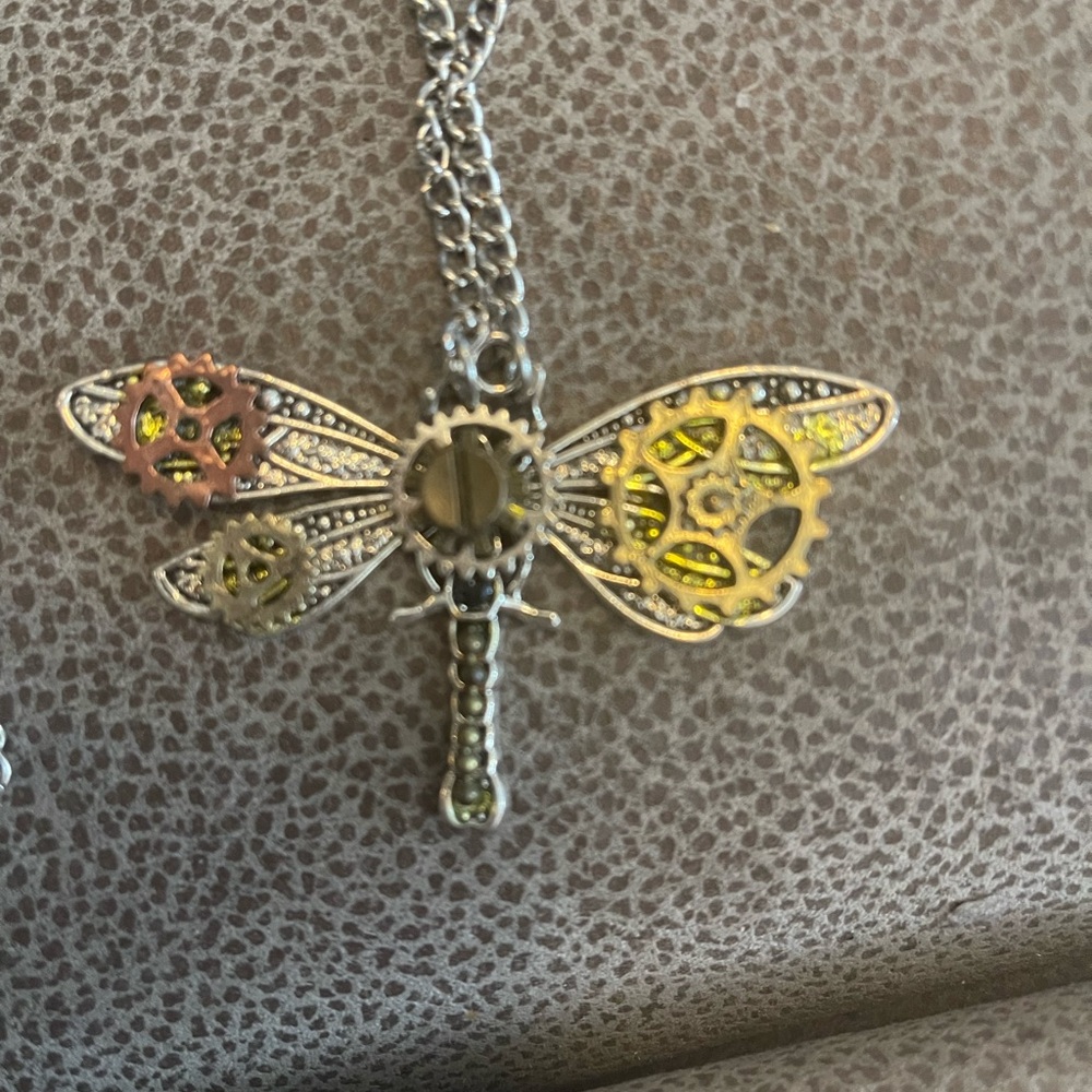 Steampunk Dragonfly Necklace